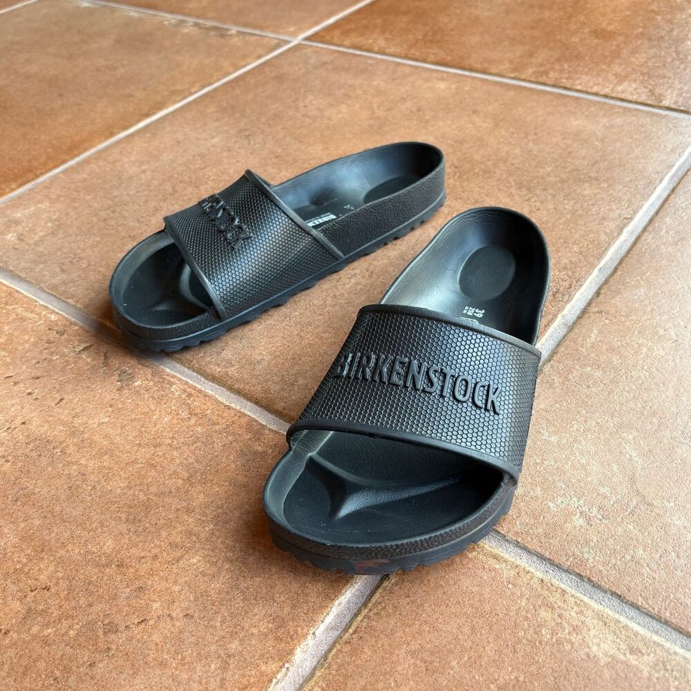Birkenstock Black Barbados EVA Slide Waterproof House Pool Shower Unisex L8 M6 - Picture 8 of 11